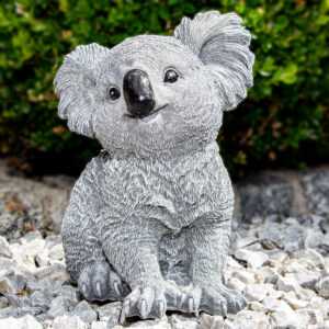 Koala, Skulptur, groß, sitzend | Stein, Grau | H 25,5 x B 16,0 cm