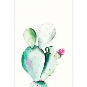 Komar Poster "Prickly Pear Watercolor", Pflanzen-Blätter, (1 St.), Kinderzimmer, Schlafzimmer, Wohnzimmer