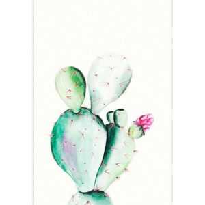Komar Poster "Prickly Pear Watercolor", Pflanzen-Blätter, (1 St.), Kinderzimmer, Schlafzimmer, Wohnzimmer