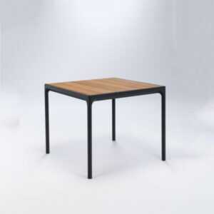Outdoor Esstisch Four - schwarzes Tischbein 90 cm