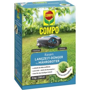 Rasen Langzeit Dünger für Mähroboter 5 kg für ca. 200 m² - Compo