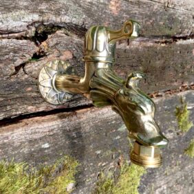 Wasserhahn Drache Messing - Wasserspeier Drehgriff Wasserhahn für Gartenbrunnen