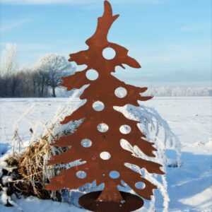Weihnachtsbaum, Tanne Edelrost Deko Christbaum, Weihnachten, Tannenbaum Metall
