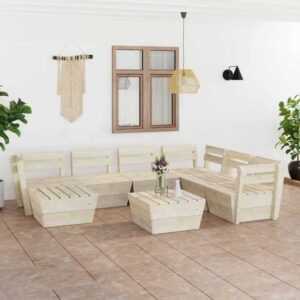 8-tlg. Garten-Paletten-Lounge-Set,Gartenmöbel-Set Imprägniertes Fichtenholz vidaXL