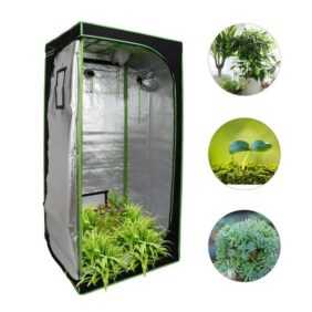 Bettizia Gewächshaus Grow Tent Growbox 80x80x180cm Growzelt mit Sichtfenster, mit Sichtfenster, Regulierbare Belüftungsöffnungen, UV-Schutz, Langlebig