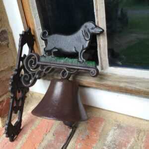 Glocke für die Jagdhütte Glocke mit Hund Dackel, Forsthaus Türglocke mit Teckel
