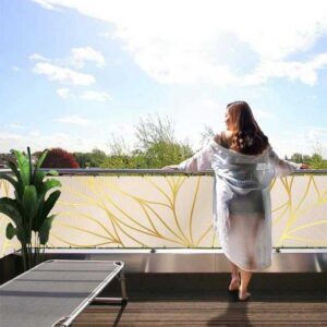 MyMaxxi Sichtschutzelement Balkonbanner minimalistische Blätter Balkon Sichtschutz Garten