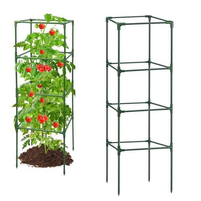 Rutaqian Pflanzentreppe 1set Tomatenkäfige für Gartenpflanzenunterstützung (Pflanzenstütze Pfahl Garten Blumenstütze Klettergitter), Robuste Tomatenkäfig, für den Anbau von Kletterpflanzen Blumen Gemüse