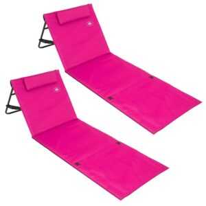 Strandmatte 2er-Set Pink 158x56x45,5cm gepolstert