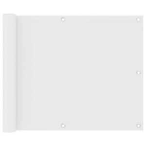 vidaXL Balkonsichtschutz Balkon-Sichtschutz Weiß 75x300 cm Oxford-Gewebe