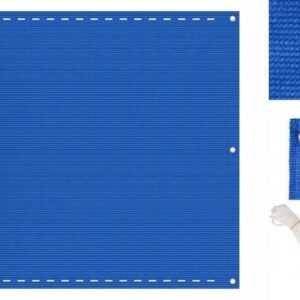 vidaXL Seitenmarkise Balkon-Sichtschutz Blau 90x600 cm HDPE Windschutz Seitenwand