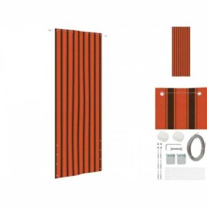 vidaXL Seitenmarkise Balkon-Sichtschutz Orange und Braun 80x240 cm Oxford-Gewebe
