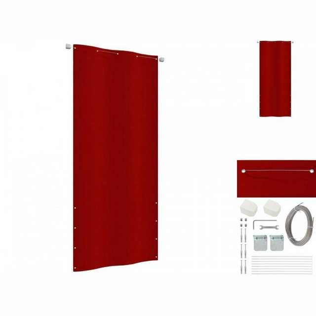 vidaXL Seitenmarkise Balkon-Sichtschutz Rot 100x240 cm Oxford-Gewebe
