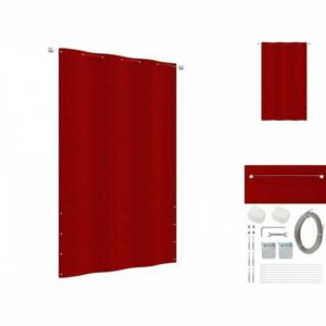 vidaXL Seitenmarkise Balkon-Sichtschutz Rot 140x240 cm Oxford-Gewebe