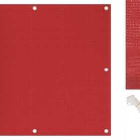 vidaXL Seitenmarkise Balkon-Sichtschutz Rot 90x500 cm HDPE
