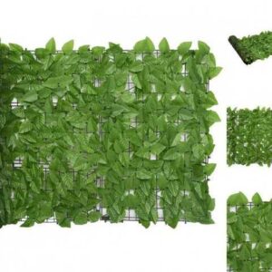 vidaXL Seitenmarkise Balkon-Sichtschutz mit Grünen Blättern 500x75 cm