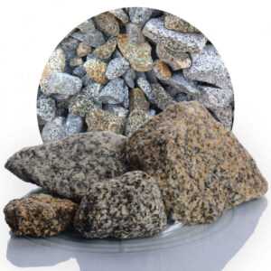 Granit Ziersplitt gelb-grau 60-120 mm