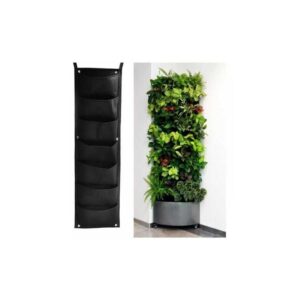 Amirror Smart Ug - Hängende Pflanztaschen, vertikaler Garten, 7 Taschen, vertikale Wand-Pflanztasche, für drinnen und draußen, vertikale Gartenwand