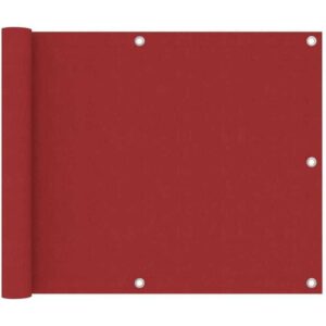 Balkon-Sichtschutz Rot 75x600 cm Oxford-Gewebe - Hommoo