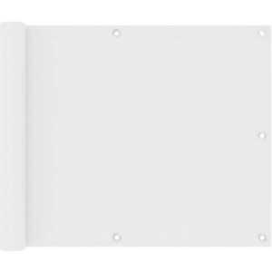 Balkon-Sichtschutz Weiß 75x600 cm Oxford-Gewebe