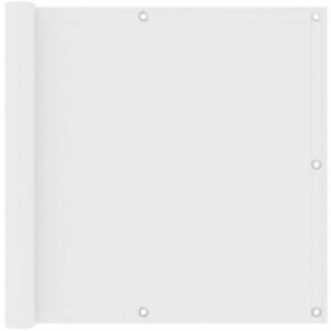 Balkon-Sichtschutz Weiß 90x300 cm Oxford-Gewebe - Hommoo