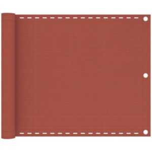 Balkon-Sichtschutz,Balkonverkleidung,Windschutz Terracotta-Rot 75x500 cm hdpe FUCIA20646 Maisonchic