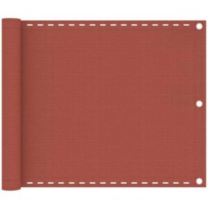 Balkon-Sichtschutz,Balkonverkleidung,Windschutz Terracotta-Rot 75x600 cm hdpe FUCIA60389 Maisonchic