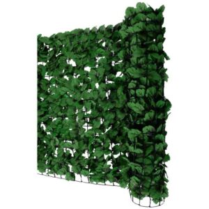 Balkonsichtschutz, Sichtschutz Windschutz Verkleidung für Balkon Terrasse Zaun 500x150cm Blatt dunkel - green
