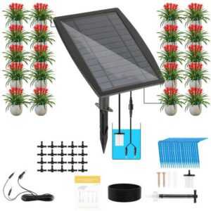 Bettizia Bewässerungssystem Solar Bewässerungssystem mit 12 Timer-Modi 20m Schlauch für Balkon