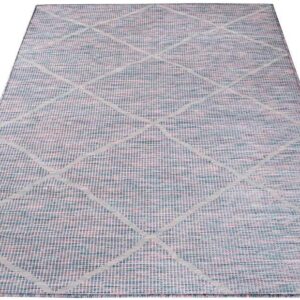 Carpet City Teppich "Palm", rechteckig, Wetterfest & UV-beständig, für Balkon, Terrasse, Küche, flach gewebt