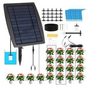 Clanmacy Solarpumpe Solar Bewässerungssystem Solarpumpe System mit 12 Zeitschaltmodi