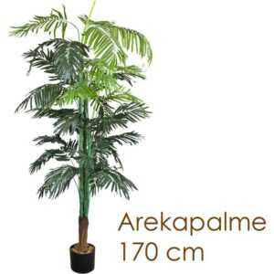 Decovego - Künstliche Palme groß Kunstpalme Kunstpflanze Palme künstlich wie echt Plastikpflanze Arekapalme 170 cm hoch Balkon Deko Dekoration