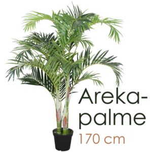 Decovego - Künstliche Palme groß Kunstpalme Kunstpflanze Palme künstlich wie echt Plastikpflanze Arekapalme 170 cm hoch Balkon Dekoration Deko