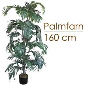 Decovego - Künstliche Palme groß Kunstpalme Kunstpflanze Palme künstlich wie echt Plastikpflanze Balkon Farnpalme Palmenfarn Deko 160 cm hoch