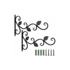 Eisen-Wandhakenhalter für Blumentopf, [2 Stück] hängende Pflanzgefäße in Vogelform, Wandhalterung für Korblaternen, Balkon, Gartendekoration, 30,5 cm