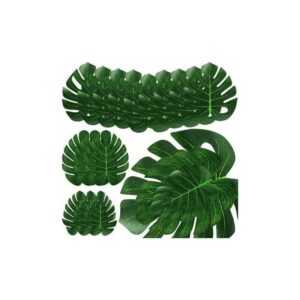 Eting - 36 Stück künstliche tropische Palmenblätter, Dekor, Monstera-Blätter, Dschungelblätter, Nachahmung tropischer Palmen, Dekoration, tropische