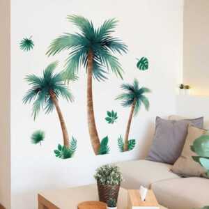 FIDDY Wandsticker Wandaufkleber tropische Pflanzen grüne Dekoration (1 St)