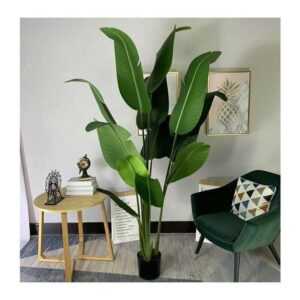 Künstliche Palme künstlicher Bananenbaum 160cm Kunstpalme Zimmerpflanze für Dekopflanze Wohnzimmer Balkon