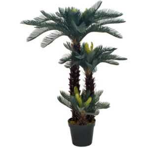 Künstliche Pflanze Cycas-Palme mit Topf Grün 125 cm VD22337 - Hommoo