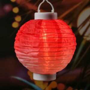 LED Solar Lampion - Flammeneffekt - 12 warmweiße LED - H: 23cm - D:...