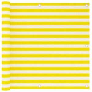 Longziming - Balkon-Sichtschutz Gelb und Weiß 90x500 cm hdpe