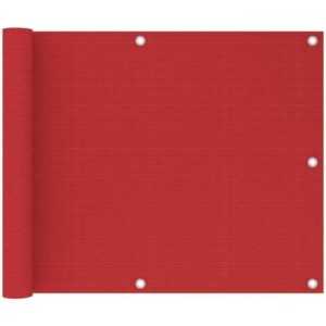 Longziming - Balkon-Sichtschutz Rot 75x500 cm hdpe