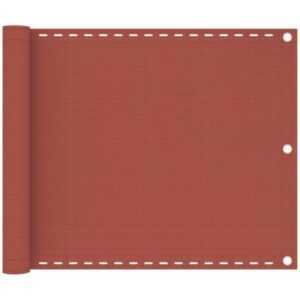 Longziming - Balkon-Sichtschutz Terracotta-Rot 75x500 cm hdpe