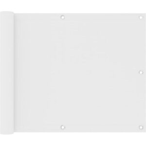 Longziming - Balkon-Sichtschutz Weiß 75x400 cm Oxford-Gewebe