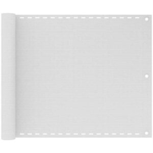 Longziming - Balkon-Sichtschutz Weiß 75x500 cm hdpe