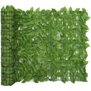 Longziming - Balkon-Sichtschutz mit Grünen Blättern 400x100 cm