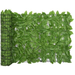 Longziming - Balkon-Sichtschutz mit Grünen Blättern 500x75 cm
