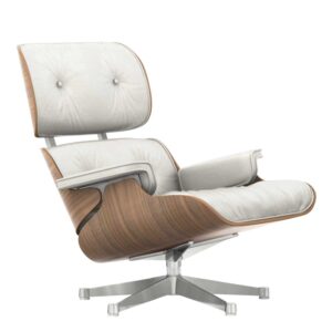 Lounge Chair - White Edition, Masse klassische masse, Lederbezug premium f snow, Gleiter weiss für teppichböden