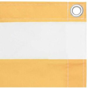 Maison Exclusive - Balkon-Sichtschutz Weiß und Gelb 120x400 cm Oxford-Gewebe - Mehrfarbig