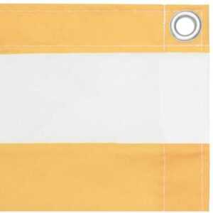 Maison Exclusive - Balkon-Sichtschutz Weiß und Gelb 90x500 cm Oxford-Gewebe - Mehrfarbig